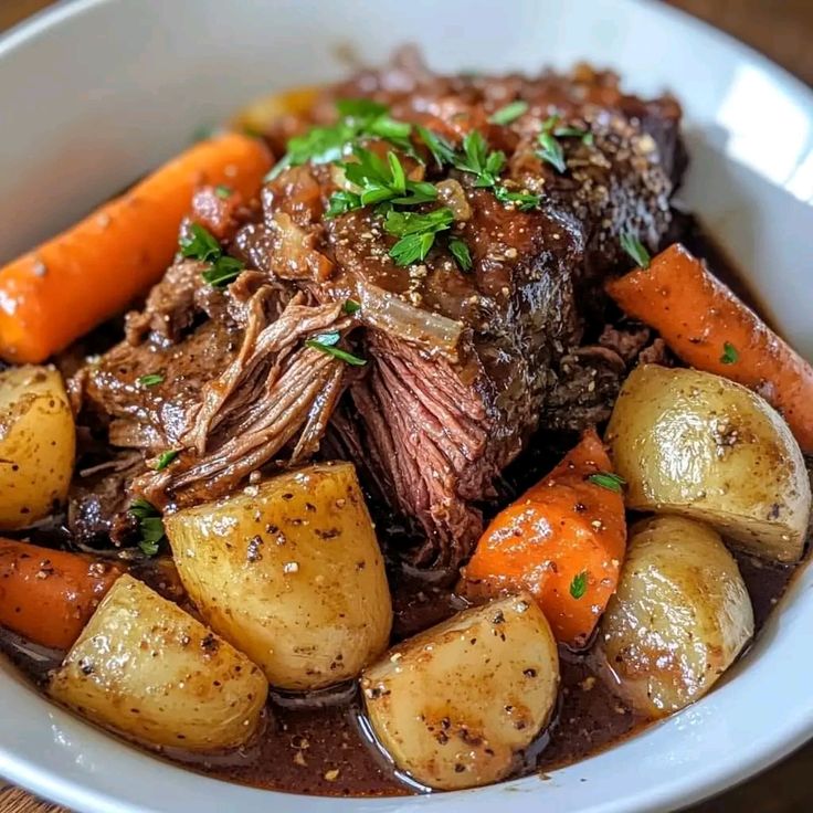 Carne assada com legumes