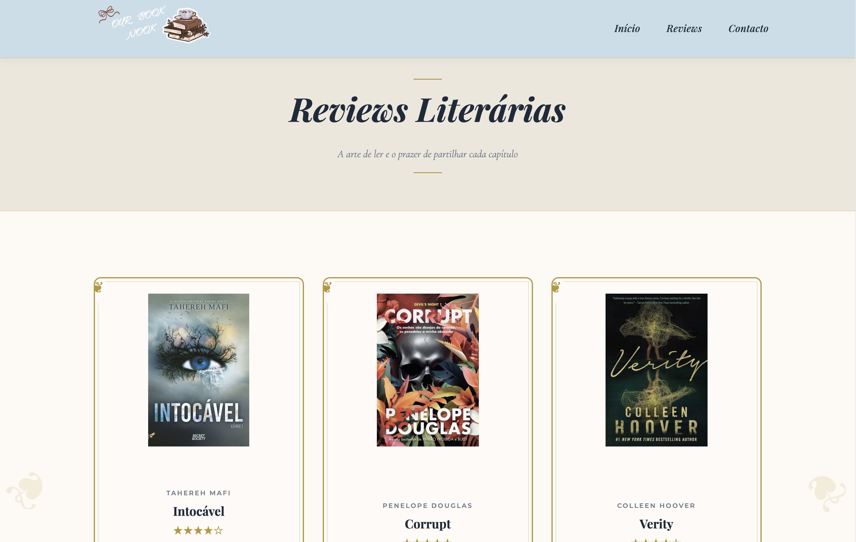 Website de Reviews de Livros