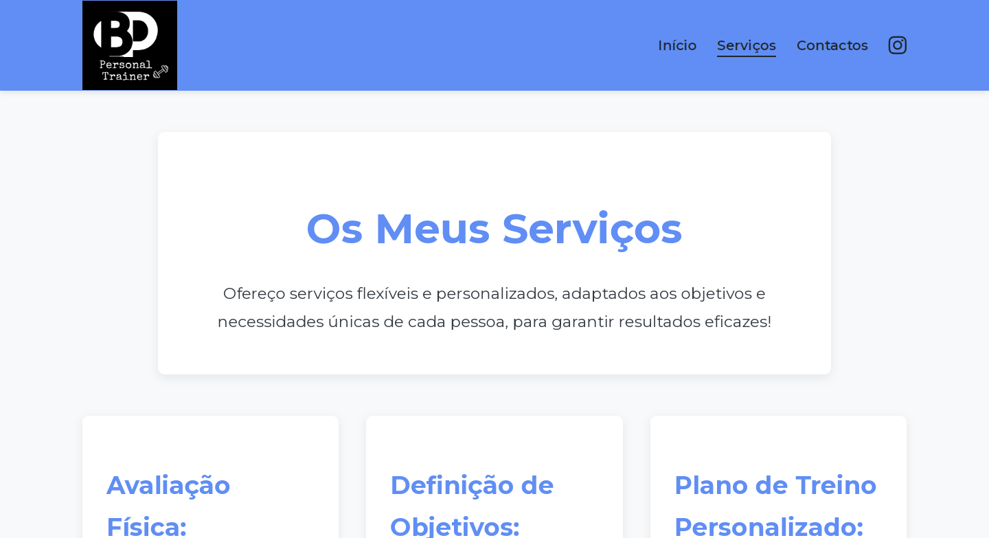 Website para Personal Trainer